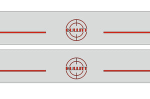 Ford Mustang V 2005-2015 LED Door Sills Illuminated Scuff BULLITT Logo (type 2) Stainless Steel Entry Guards Door Sills Decoi