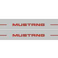Illuminated LED Door Sill Tread Plates Ford Mustang VI 2015-2023 With Mustang Logo Ford Led Door Sills opdesign