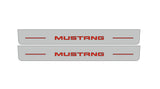 LED door sill plates stainless steel Ford Mustang V S197 2005+ with Mustang logo