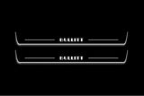 Ford Mustang VI S550 2015+ stainless steel LED door sill plates with BULLITT logo
