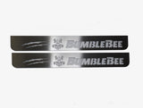 Chevrolet Camaro VI 2016+ LED door sill plates stainless steel with BumbleBee logo