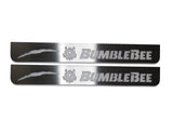 Chevrolet Camaro VI 2016+ stainless steel LED door sill plates with BumbleBee logo