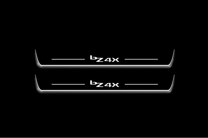Toyota bZ4X 2022+ Stainless Steel LED Door Sills – bZ4X Logo