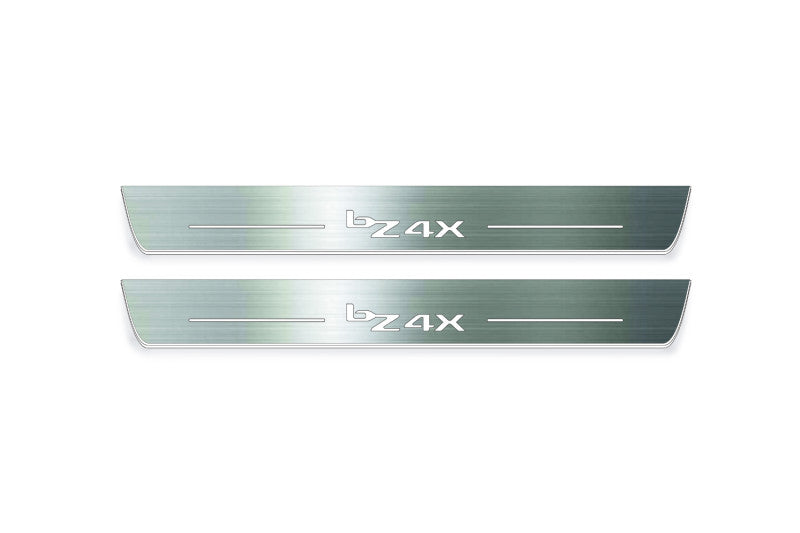 Toyota bZ4X 2022+ Stainless Steel LED Door Sills – bZ4X Logo