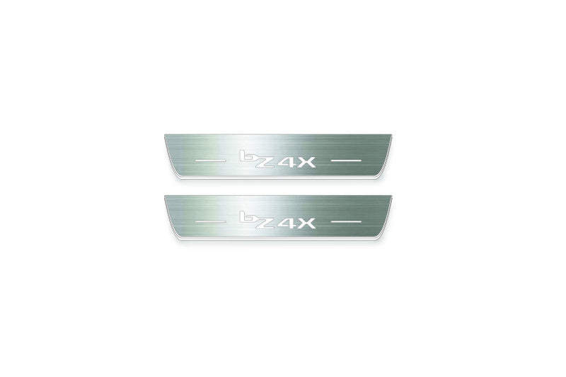 Toyota bZ4X 2022+ Stainless Steel LED Door Sills – bZ4X Logo