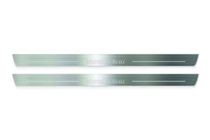 Mercedes C Coupe W205 Stainless LED Door Sills – Mercedes-Benz Logo