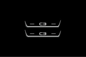 Citroen C3 III 2016+ LED Door Sills Illuminated Scuff C3 Logo Stainless Steel Entry Guards Door Sills Decoin