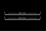 Citroen C4 Picasso I 2006+ door sill plates in stainless steel with C4 Picasso logo