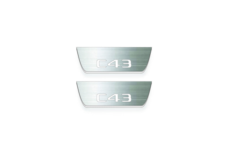 Mercedes-Benz C W205 2014+ Stainless Steel LED Door Sills – AMG С43