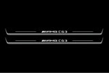 Mercedes C Coupe W204 Stainless Steel LED Door Sills – AMG C63 Logo
