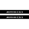 Mercedes C W205 2014-2021 Illuminated Matte Sill Plates with logo AMG C63 Mercedes Led Door Sills PRO opdesign