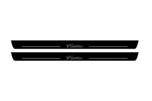Cadillac ATS Coupe 2015+ LED Door Sills Illuminated Scuff Cadillac Logo Stainless Steel Entry Guards