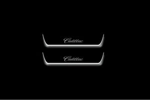 Cadillac CTS II 2007-2014 LED Door Sills Illuminated Scuff Cadillac Logo Stainless Steel Entry Guards Door Sills Decoin