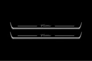 Cadillac CTS II 2007-2014 LED Door Sills Illuminated Scuff Cadillac Logo Stainless Steel Entry Guards Door Sills Decoin