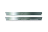 LED door sill plates Cadillac ATS 2012+ in stainless steel with Cadillac logo