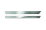 LED door sill plates for Cadillac Escalade IV 2014+ stainless steel with Cadillac logo