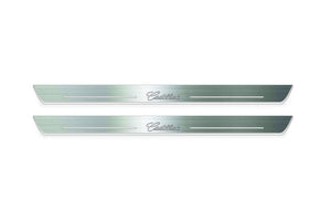 Cadillac Escalade IV 2014-2020 LED Door Sills Illuminated Scuff Cadillac Logo Stainless Steel Entry Guards