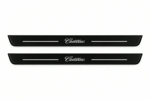 Cadillac Escalade 2014–2020 — Matte PRO LED Door Sills — Cadillac Logo