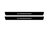 Chevrolet Camaro V E37 2009+ illuminated door sill protectors with Camaro logo