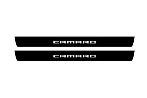 Chevrolet Camaro V 2009-2015 Illuminated Matte Sill Plates with logo Camaro Chevrolet Led Door Sills PRO opdesign