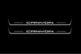 GMC Canyon III 2022+ LED door sill plates with Canyon logo