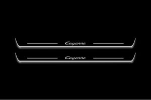 Porsche Cayenne Coupe E3 Stainless Steel LED Door Sills – Cayenne Logo