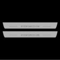 Illuminated LED Door Sill Tread Plates Porsche Cayenne III 2017+ With Porsche Logo Porsche Led Door Sills opdesign