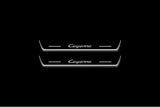 Porsche Cayenne Coupe E3 Stainless Steel LED Door Sills – Cayenne Logo