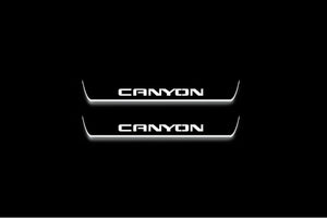 GMC Canyon II 2014-2022 LED Door Sills Illuminated Scuff Canyon Logo Stainless Steel Entry Guards