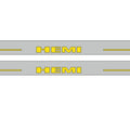 Dodge Challenger 2008+ entry guards in stainless steel with HEMI logo