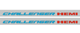 Dodge Challenger 2008+ LED door sill plates stainless steel with Challenger HEMI logo
