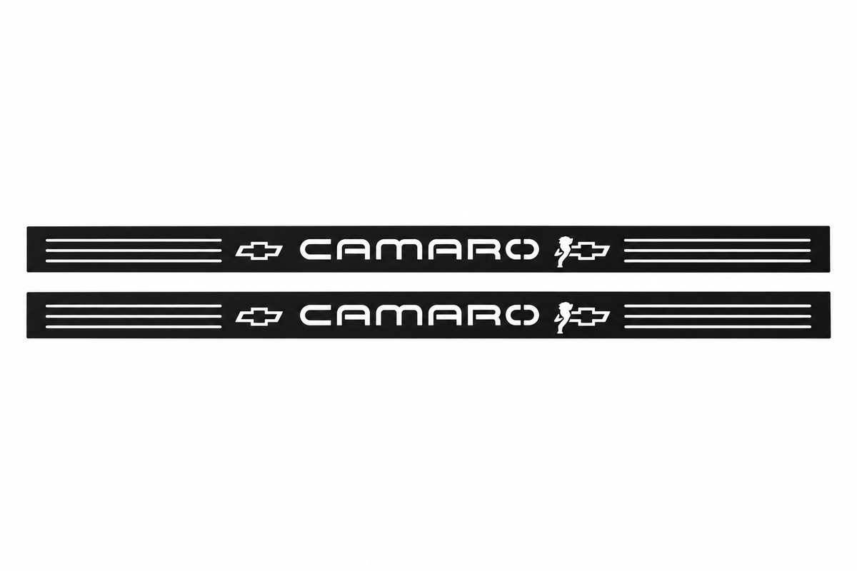 Chevrolet Camaro 2 Matte PRO LED door sills with Camaro design