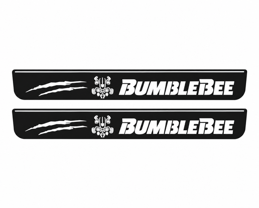Chevrolet Camaro V E37 2009–2015 — Matte PRO LED Door Sills — BumbleBee Type 1 Logo