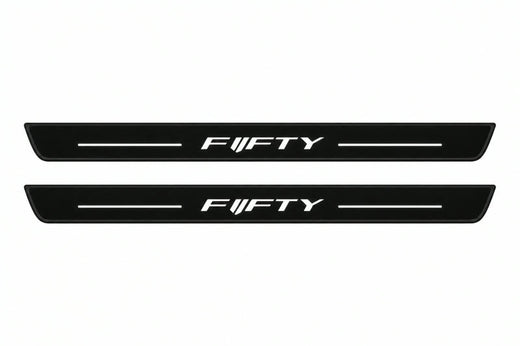 Chevrolet Camaro VI 2016–2024 — Matte PRO LED Door Sills — Fifty Logo