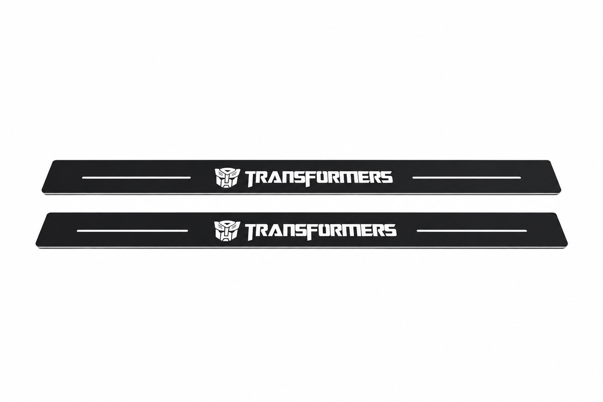 Chevrolet Camaro VI Matte PRO LED door sills with Transformers design
