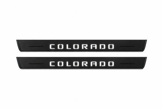 Chevrolet Colorado II GMT 31XX 2015–2022 — Matte PRO LED Door Sills — Colorado Logo
