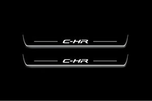 Toyota C-HR I 2016-2023 LED Door Sills Illuminated Scuff C-HR Logo Stainless Steel Entry Guards