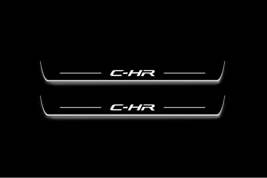 Toyota C-HR I 2016+ Stainless Steel LED Door Sills – C-HR Logo