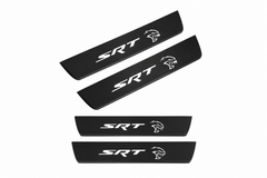 Chrysler 300 LD Matte PRO LED door sills with SRT Hellcat design