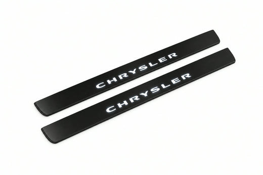 Chrysler 300 Sedan LD 2011–2023 — Matte PRO LED Door Sills — Chrysler Logo