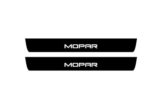 Chrysler 300 Sedan LD 2011–2023 — Matte PRO LED Door Sills — MOPAR Logo