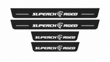 Chrysler 300 Sedan LD Supercharged Matte PRO LED door sills, FRONT and REAR four-piece illustration, matte black with white illumination