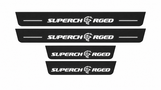 Chrysler 300 Sedan LD 2011–2023 — Matte PRO LED Door Sills — Supercharged Logo