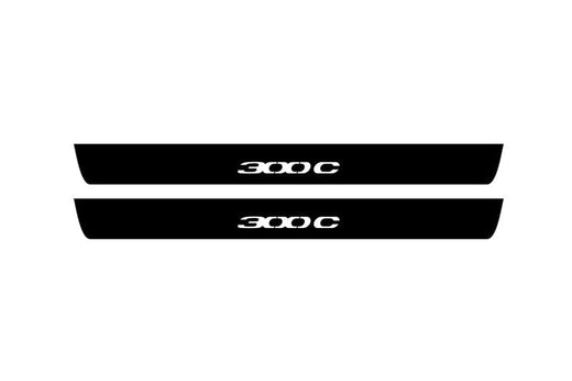 Chrysler 300 Sedan LX 2004–2010 — Matte PRO LED Door Sills — 300C Logo