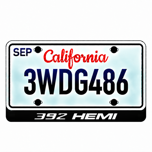 Chrysler 392 HEMI LED License Plate Badge | Standard or Custom