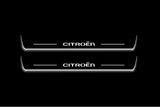 stainless steel LED door sill plates for Citroen C4 II 2010+ with Citroen logo