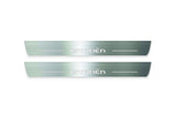LED door sill plates Citroen C4 II 2010+ stainless steel with Citroen logo
