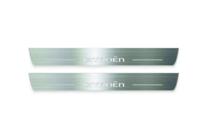 Citroen C4 II 2010-2020 LED Door Sills Illuminated Scuff Citroen Logo Stainless Steel Entry Guards Door Sills Decoin
