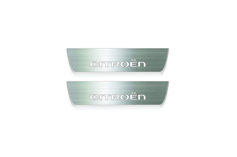 stainless steel door sill plates for Citroen C4 II 2010+ with Citroen logo