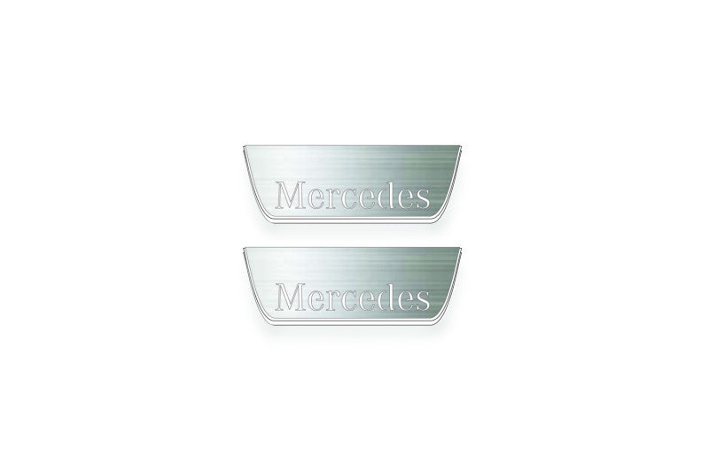 Mercedes CLA W117 Stainless Steel LED Door Sills – Mercedes-Benz Logo